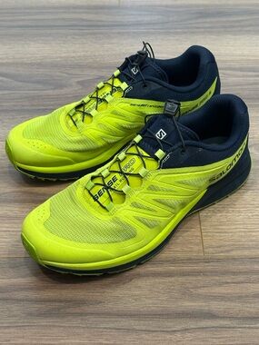 Salomon Sense Pro 2 Men’s Trail Shoes in Navy/Neon - Size 10.5